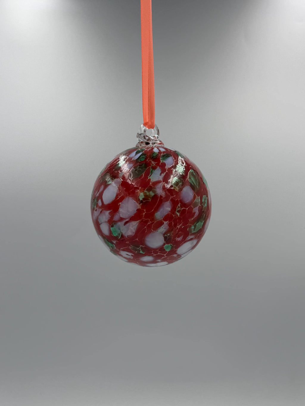 8cm Hand-Blown Glass Ball Ornament – Red Glass Bauble