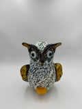 Hand Blown Glass Owl Sculpture – 23cm Home Décor