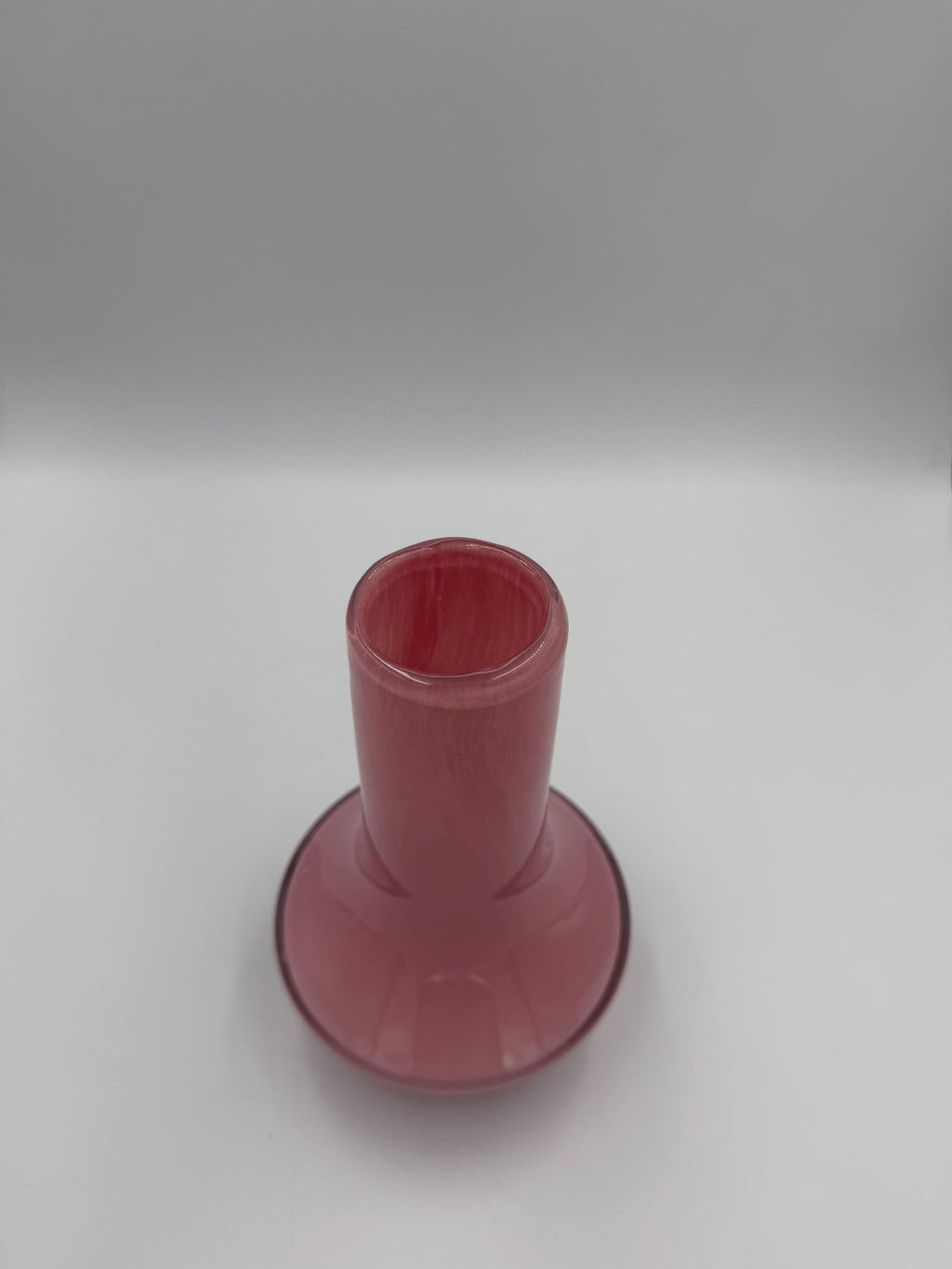 20cm Hand-Blown Pink Glass Vase – Blush Decorative Bud Vase