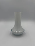 15cm Hand-Blown White Glass Vase – Modern Minimalist Decorative Art Glass