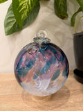 Handblown Art Glass Witch Ball 15 cm  – "Tree of Life" Ornament – Enchanted Garden Decor