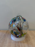 15cm Handblown Art Glass Sphere – "Rainbow Mosaic" Tree of Life Masterpiece
