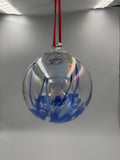 15cm Hand-Blown Blue Witch Ball Glass Ornament – Hanging Decorative Glass Sphere