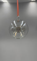 15cm Hand-Blown Clear Iridescent Ball – Hanging Glass Suncatcher – Decorative Art Glass Sphere Gift