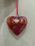 Handmade Iridescent Glass Heart Ornament – 12 cm Suncatcher Decor