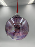 15cm Hand-Blown Purple Witch Ball – Iridescent Hanging Art Glass
