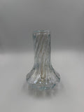 15cm Hand-Blown Glass Vase – Elegant Twisted Spiral Design – Small Clear Decorative Flower Vase