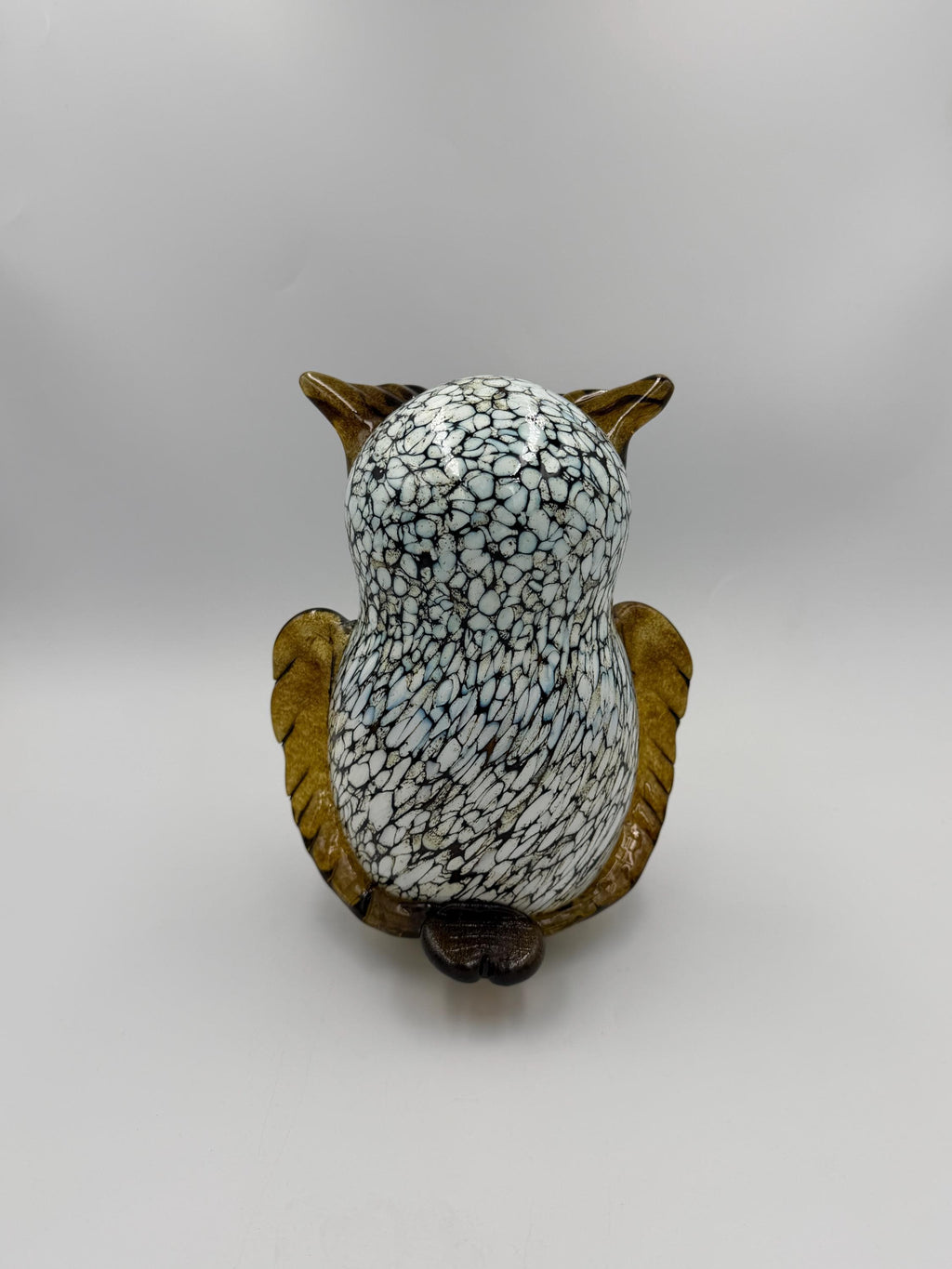 Hand Blown Glass Owl Sculpture – 23cm Home Décor