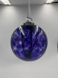 15cm Hand-Blown Purple Glass Witch Ball – Decorative Art Glass Hanging Sphere