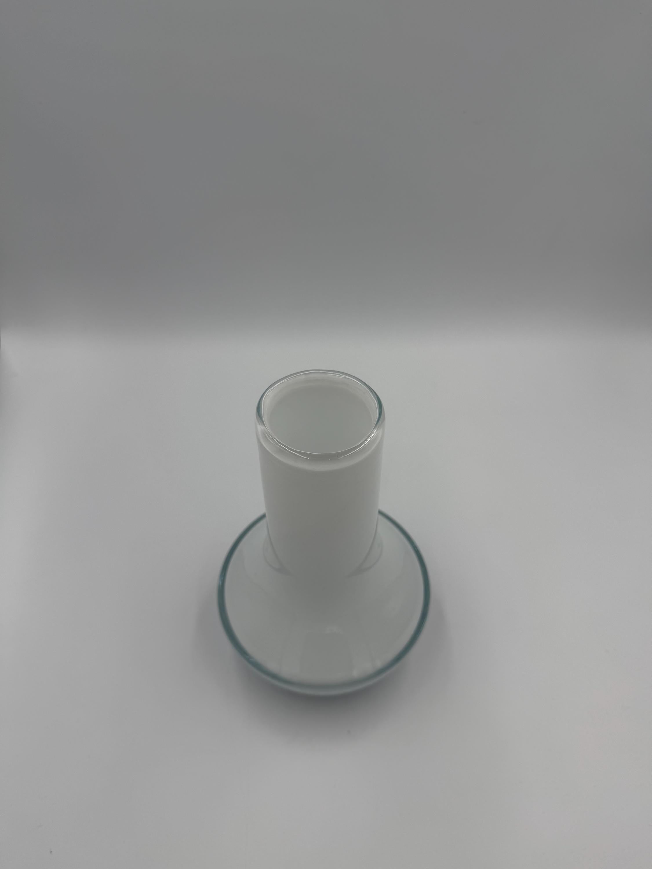 20cm Hand-Blown Milky White Glass Vase – Elegant Bud Vase