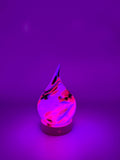 Teardrop Glass Touch Lamp - Hand Blown Art Light - Battery Decor - 12cm