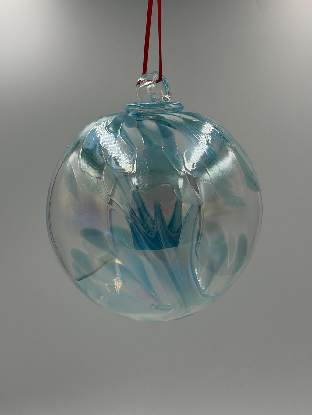 15cm Hand-Blown Blue Witch Ball – Glass Friendship Ball, Hanging Suncatcher Orb, Unique Window Decoration